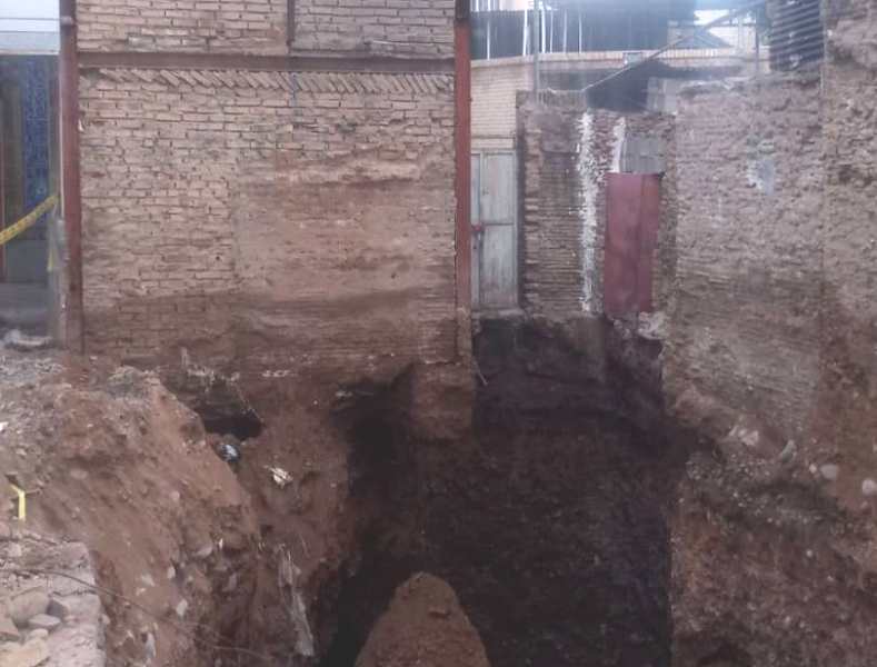 گودبرداری غیراصولی در دزفول موجب ریزش قسمتی از یک مسجد شد 
