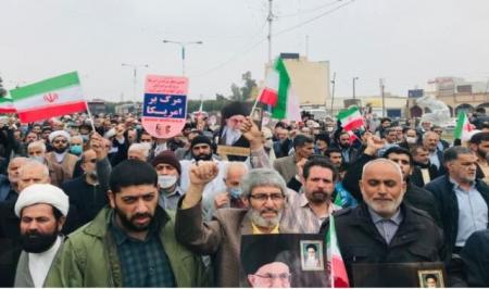  راهپیمایی مردم خوزستان در محکومیت اقدام هتاکانه نشریه فرانسوی
